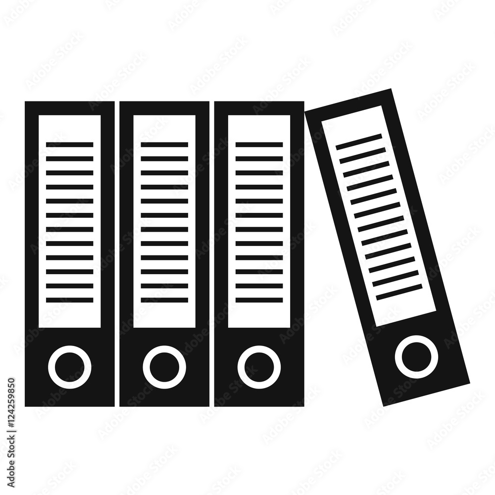 Office folders icon. Simple illustration of office folders vector icon for web Office folders icon. Simple illustration of office folders vector icon for web