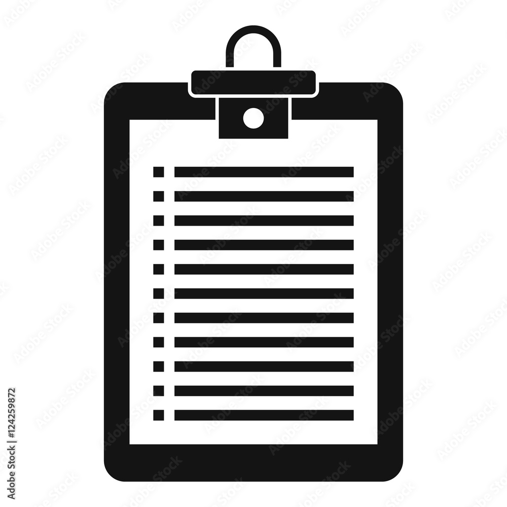 Clipboard with check list icon. Simple illustration of clipboard vector icon for web Clipboard with check list icon. Simple illustration of clipboard vector icon for web