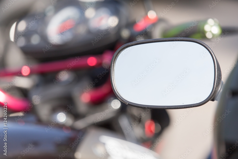 beautiful detail of the motorcycle. mirror beautiful detail of the motorcycle. mirror