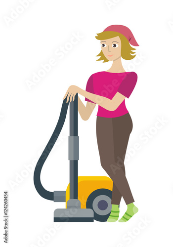Cleaning Service Concept Vector in Flat Design