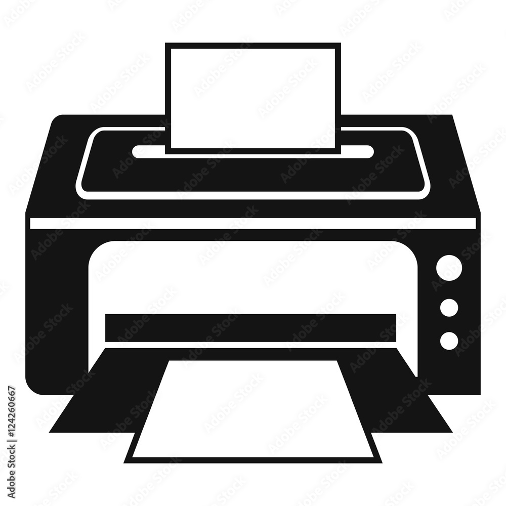 Printer icon. Simple illustration of printer vector icon for web Printer icon. Simple illustration of printer vector icon for web