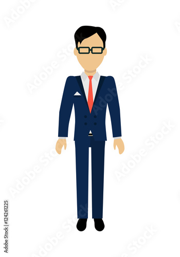 Man Character Template Vector Illustration.