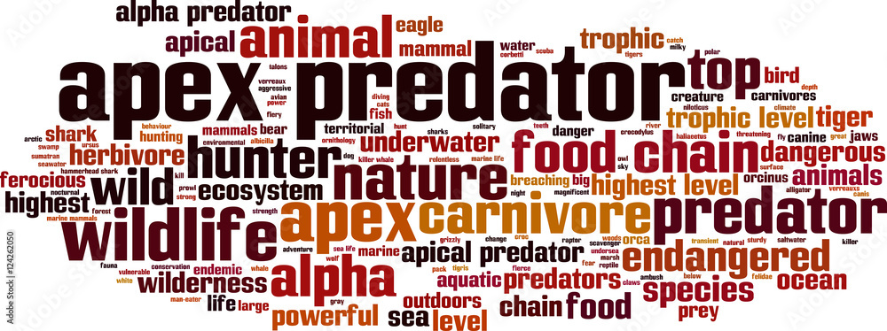 Fototapeta Apex predator word cloud concept. Vector illustration