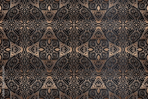 texture, background abstract embossed symmetrical pattern Victorian style vector illustration