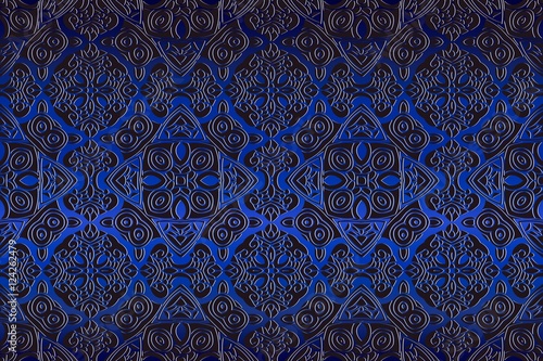 texture, background abstract embossed symmetrical pattern Victorian style vector illustration