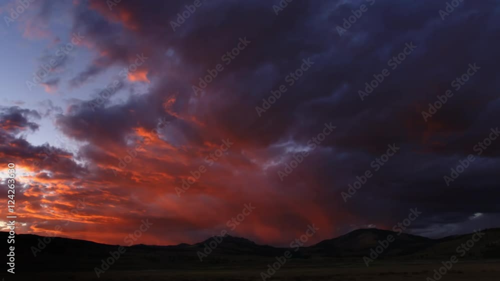 Scenic view of cloudscape at sunset in Yellowstone National Park Scenic view of cloudscape at sunset in Yellowstone National Park