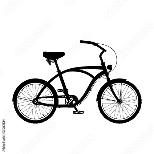 Cruiser bicycle silhouette