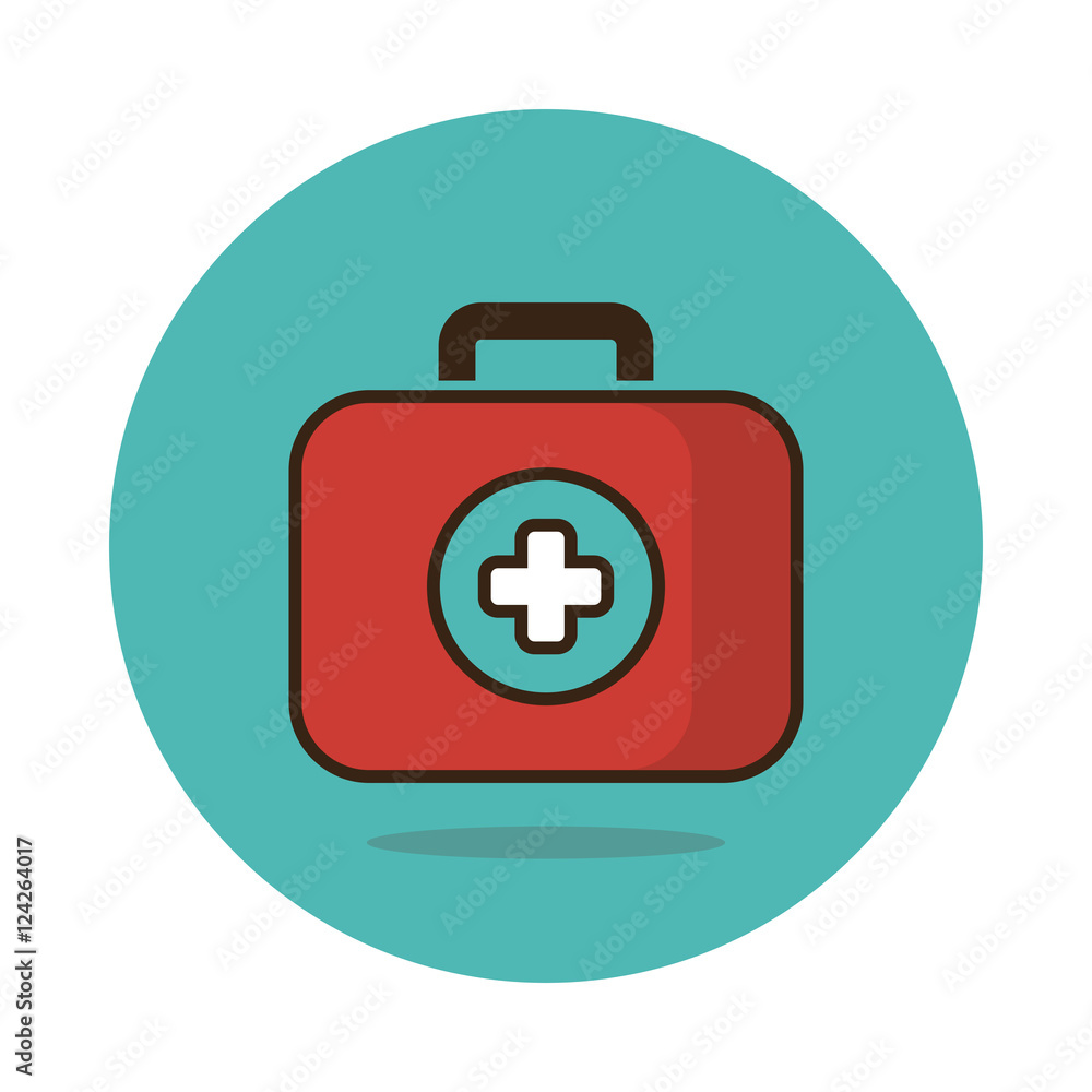 First aid kit flat icon. Medical vector First aid kit flat icon. Medical vector