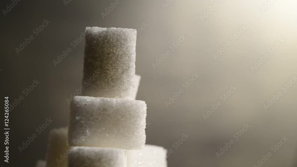 Sugar cubes. Cubes moves around. no sound,real time Sugar cubes. Cubes moves around. no sound,real time