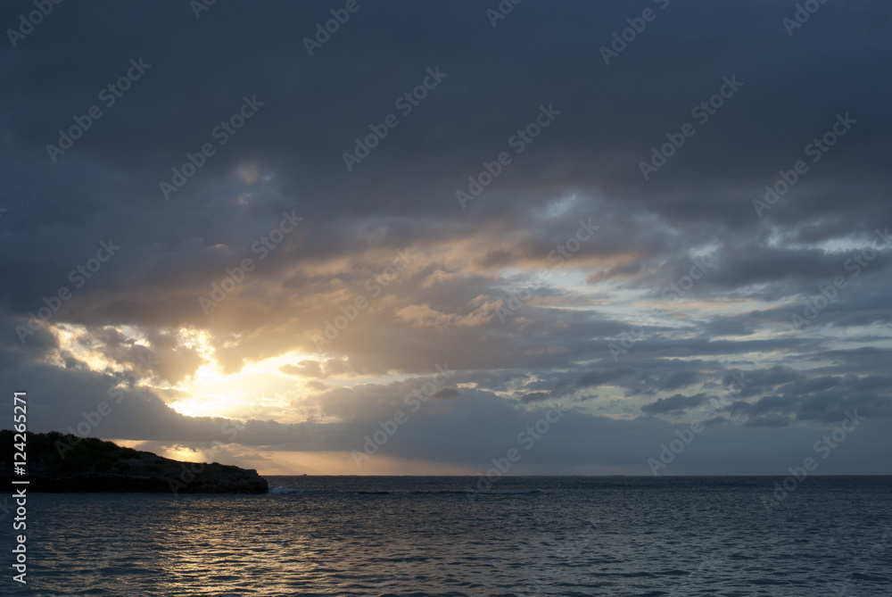 Cloudy nautical sunset