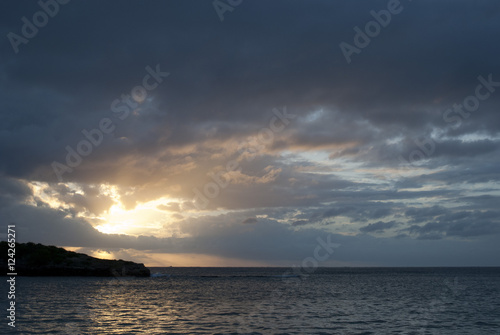 Cloudy nautical sunset