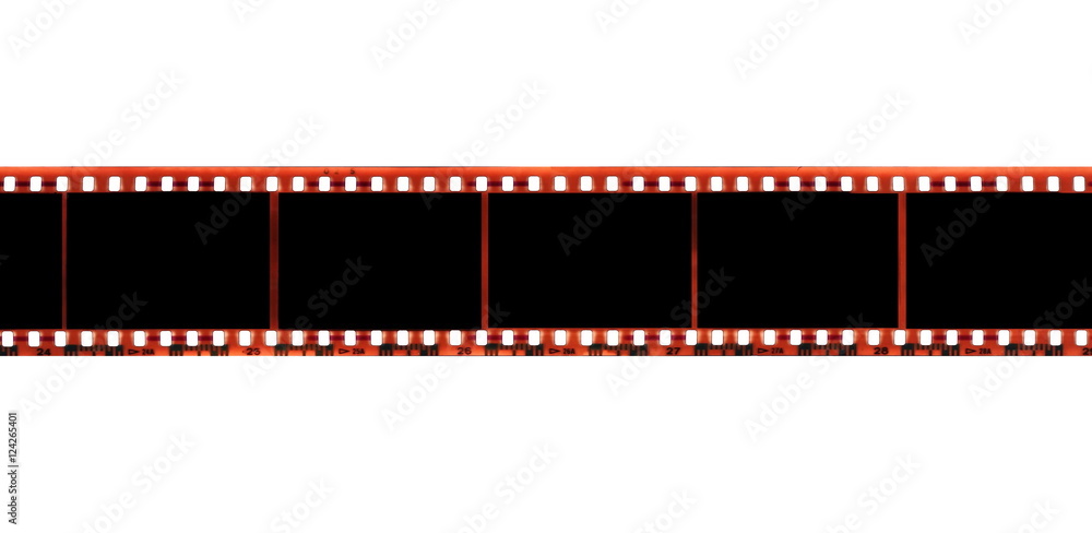 blank film strip isolated on white