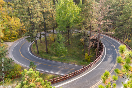 Black Hills Pigtail Bridge in the Black Hills of South Dakota