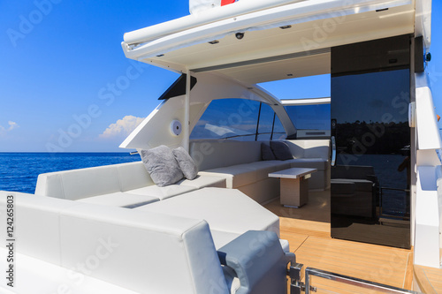 luxury motor boat view, rio yachts italian shipyard © Andrea