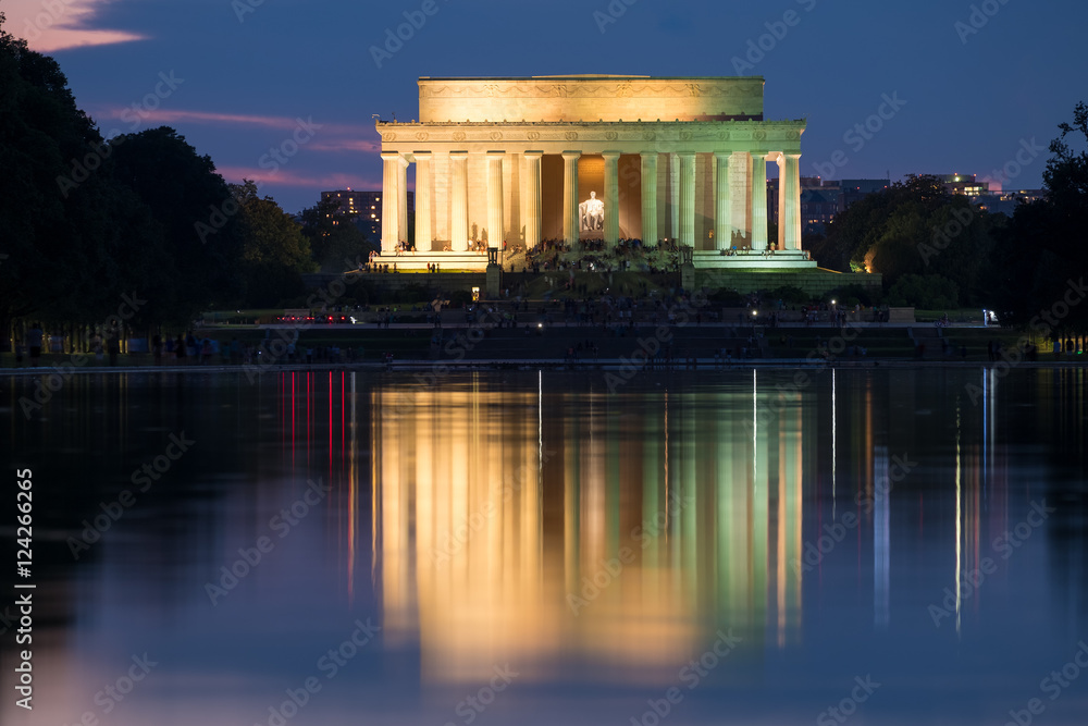 The Lincoln Memorial in Washington D.C. illuminated at night The Lincoln Memorial in Washington D.C. illuminated at night
