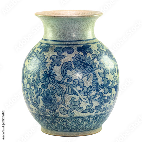 Billede på lærred a traditional chinese porcelain with in blue colored