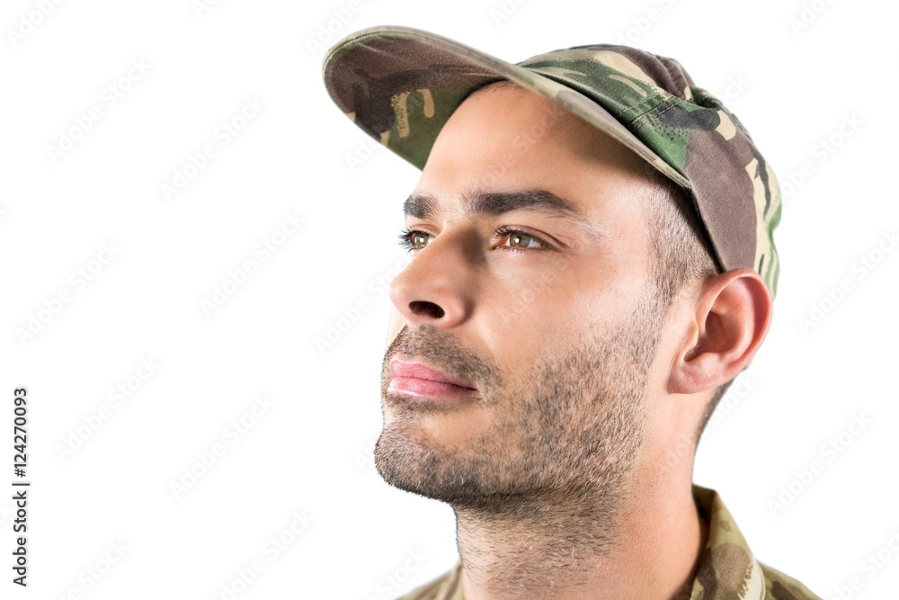Close-up of confidence soldier Close-up of confidence soldier