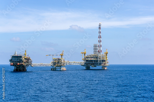  oil rig or platform at oilfield in Malaysia