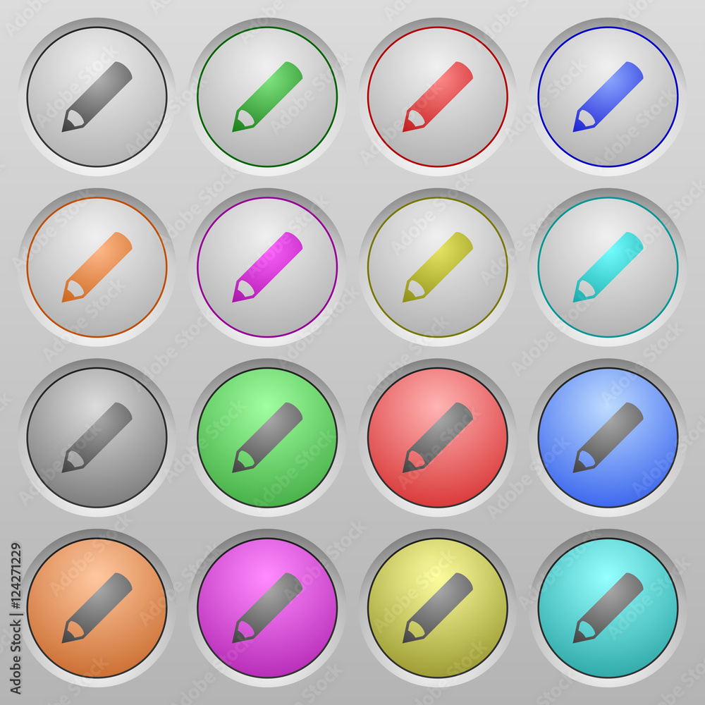 Pencil plastic sunk buttons Pencil plastic sunk buttons