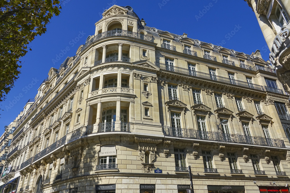 Beautiful mansions in the city of Paris
