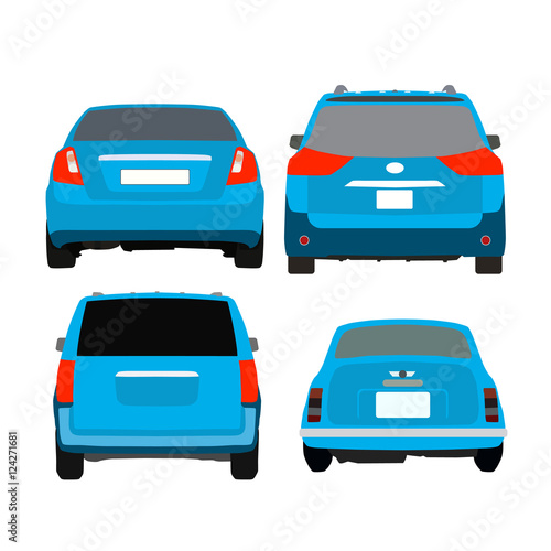 自動車バックスタイル02-blue