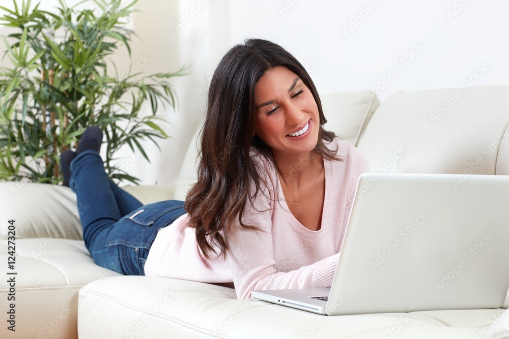 Girl with laptop. Girl with laptop.