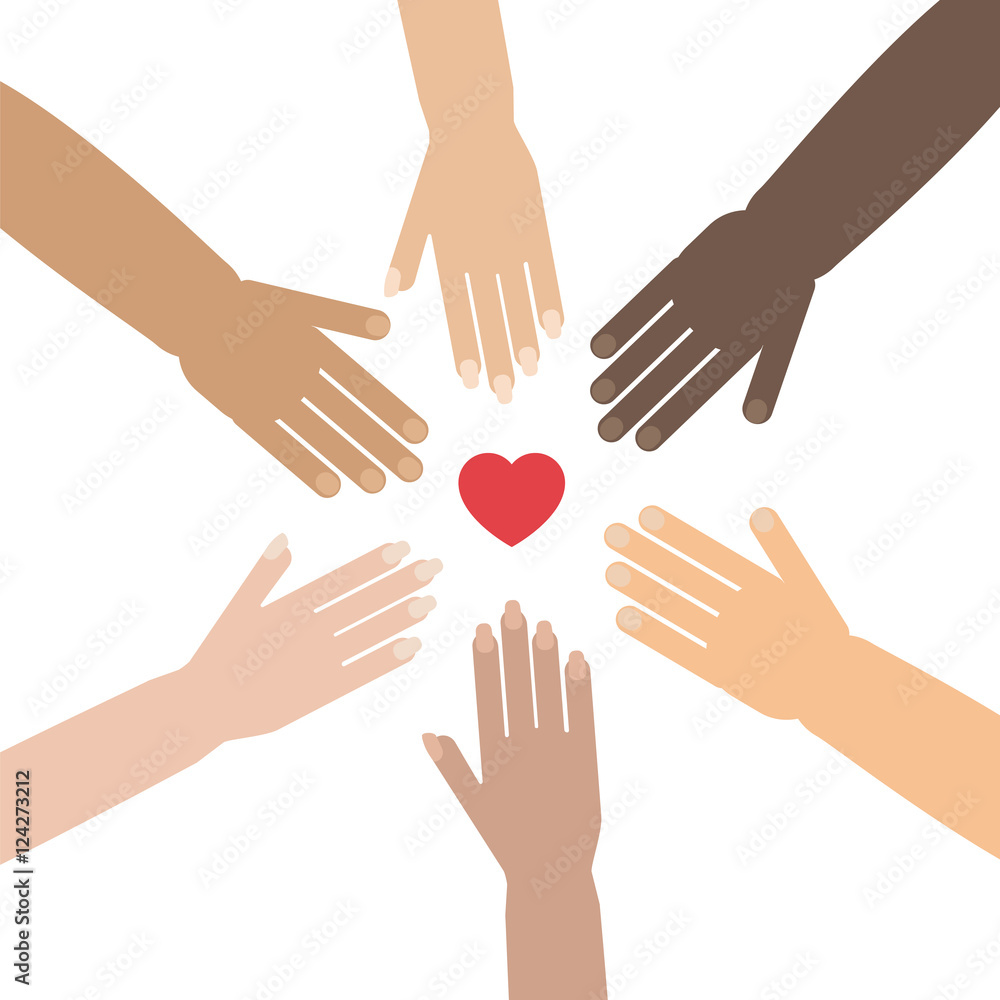 hands volunteer forming a circle hands volunteer forming a circle