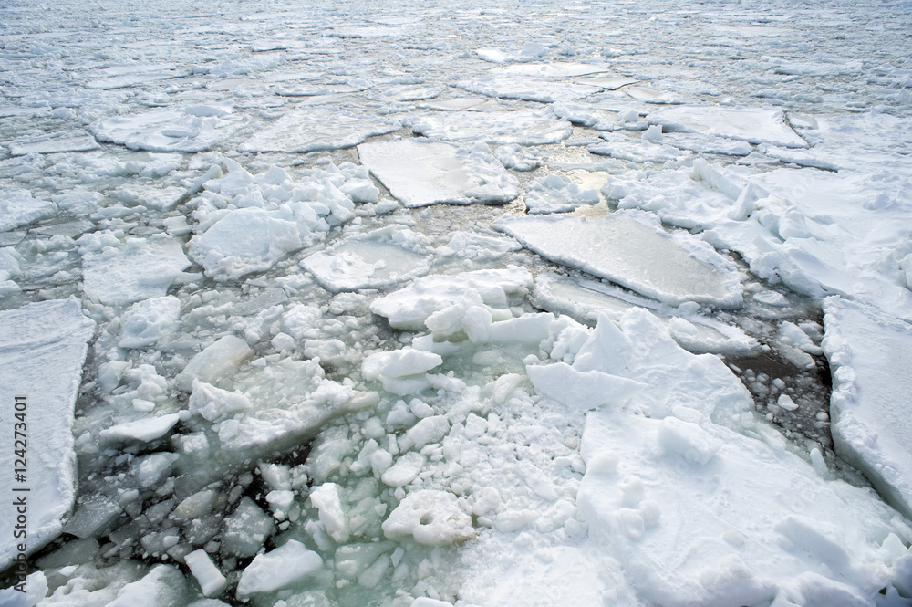drifting ice flow drifting ice flow