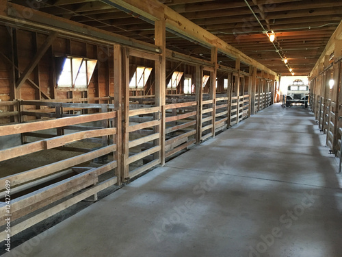 interior of an old barn