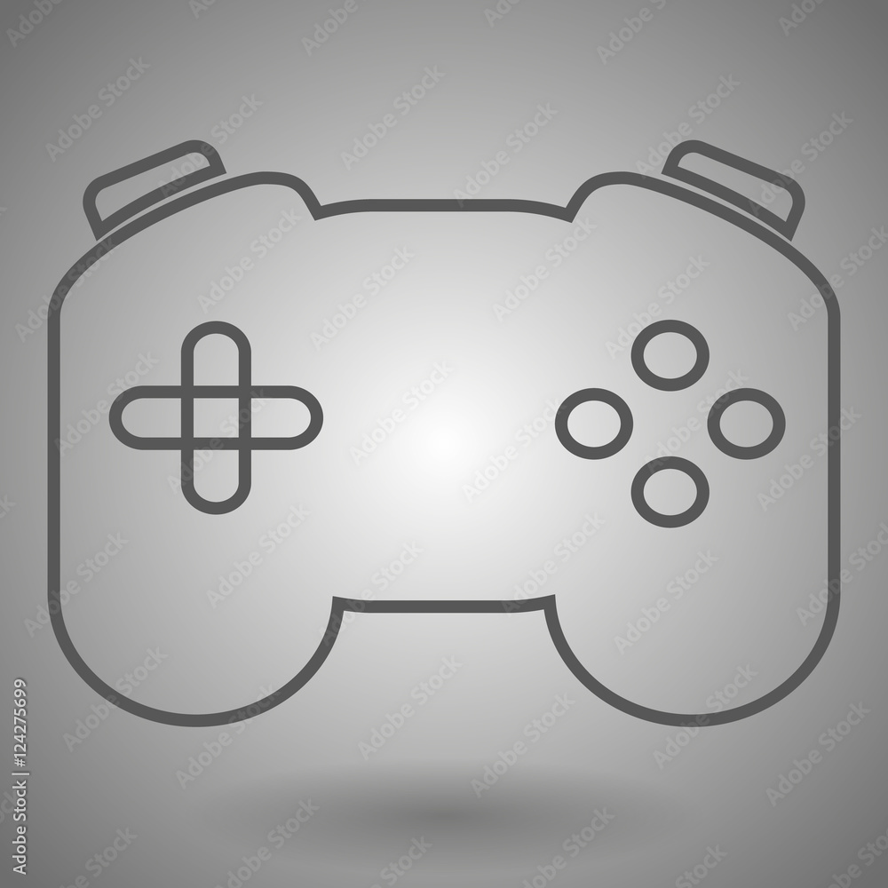 Game isolated minimal single flat linear icon for application and info-graphic. Game isolated minimal single flat linear icon for application and info-graphic.