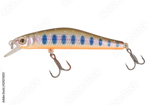 Fishing Lure Wobbler Isolated on White Background photo