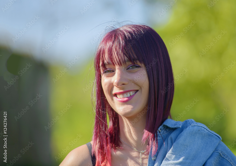 beautiful young woman with red hair, outdoors beautiful young woman with red hair, outdoors