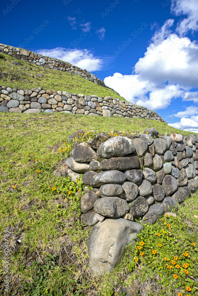 Ruins of the ancient city of Pumapungo, in Cuenca Ecuador