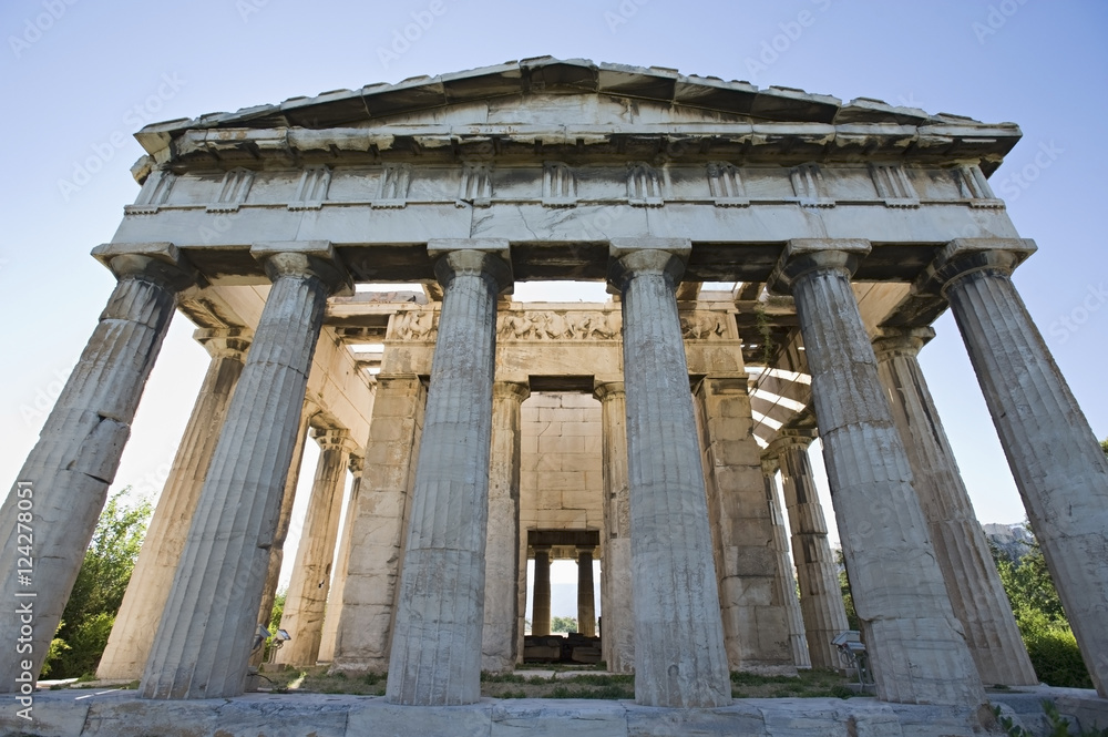 Temple of hephaestus in ancient agora of athens;Athens greece Temple of hephaestus in ancient agora of athens;Athens greece
