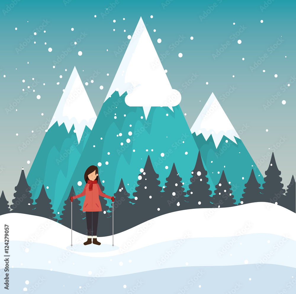 winter holidays season icon vector illustration design