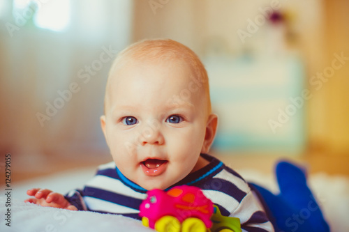 Genuine baby's smile