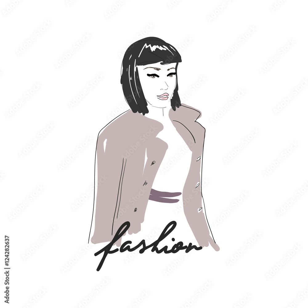 Woman fashion illustration. Woman fashion illustration.