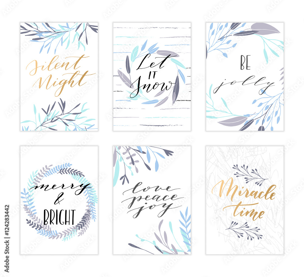 Christmas lettering cards. Christmas lettering cards.