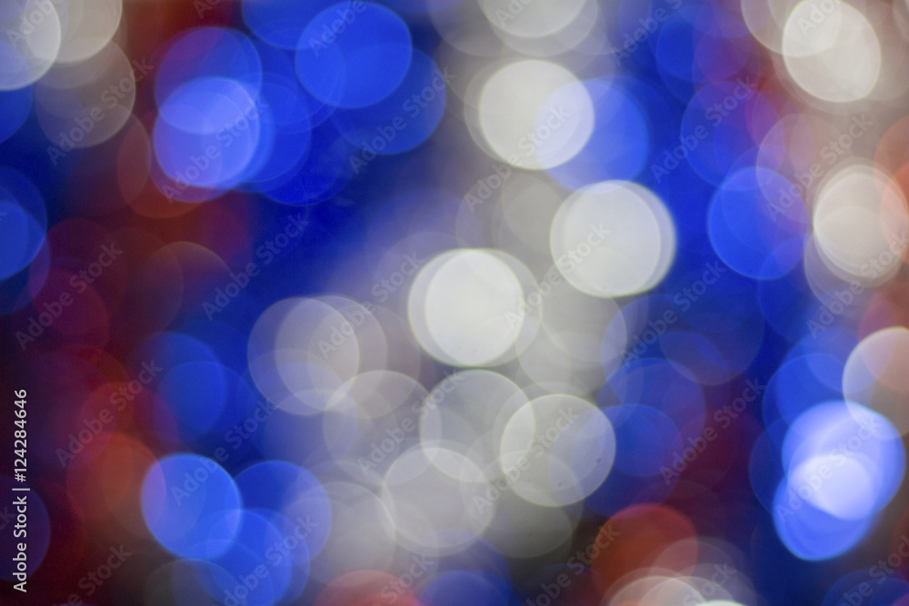 three-color, red, blue and white bokeh background three-color, red, blue and white bokeh background