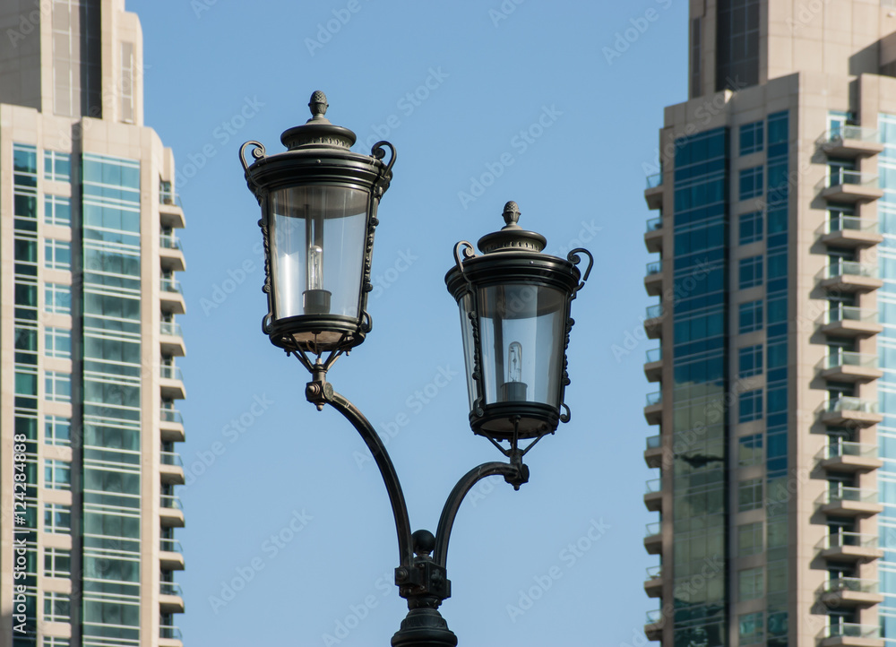 Arabic metal streetlight
