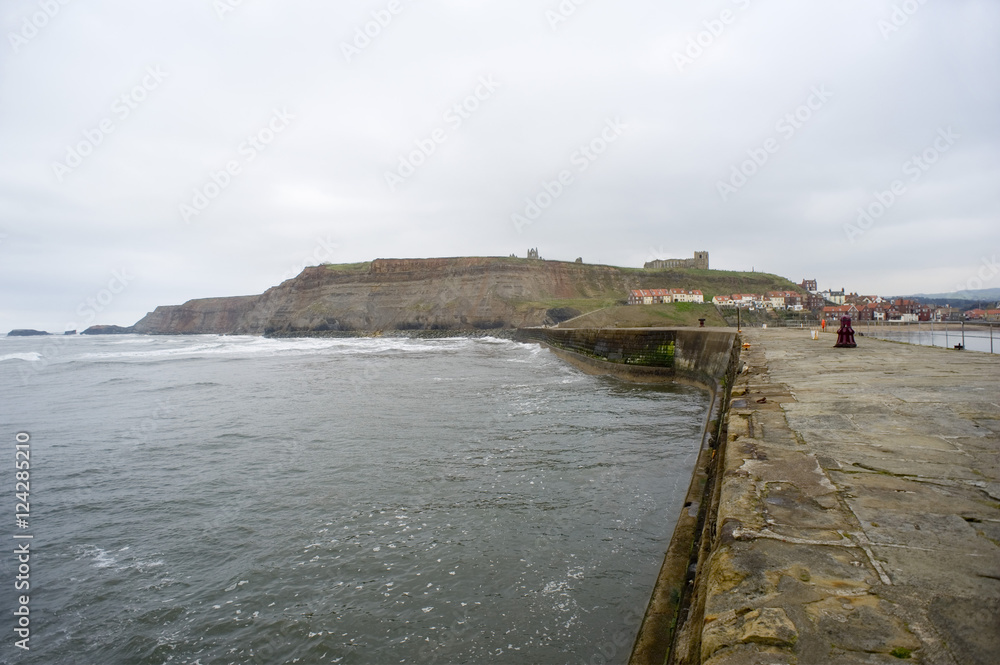 Harbour walls at Whitby