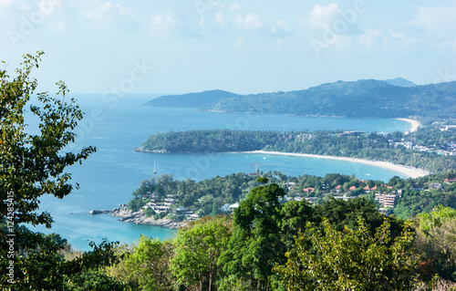 Fototapeta Naklejka Na Ścianę i Meble -  View of the Andaman Sea from the viewing point, Phuket