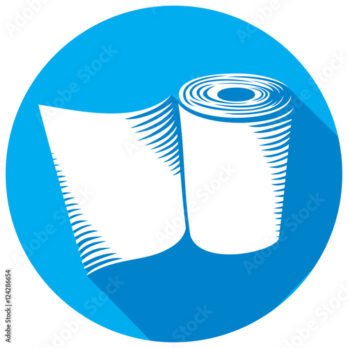 roll of toilet paper flat icon