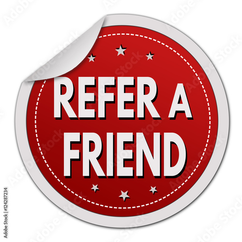 Refer a friend sticker