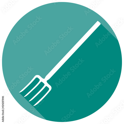 pitchfork tool flat icon