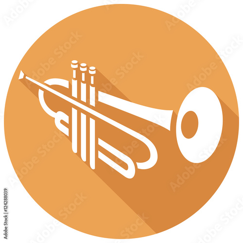trumpet flat icon