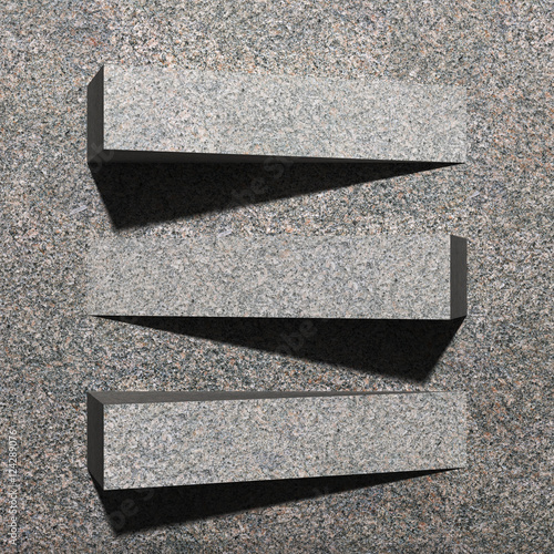 panels on marble wall,3d rendered