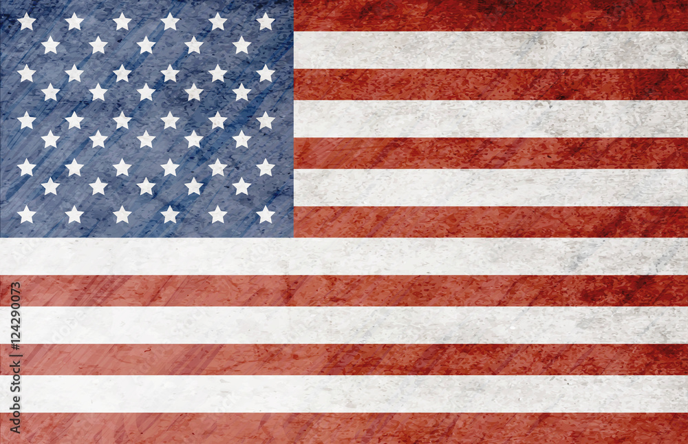 Fototapeta premium Grunge American Flag