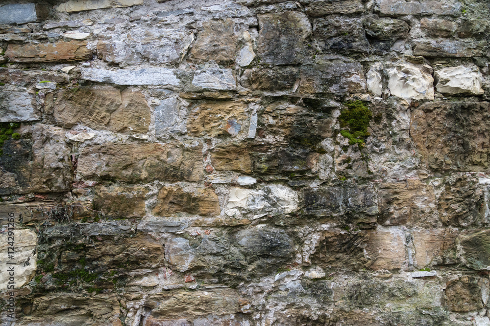 Rough ancient brick wall


