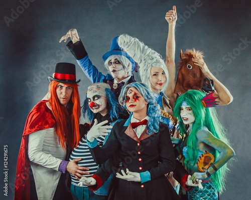 The troupe of mad circus actors.